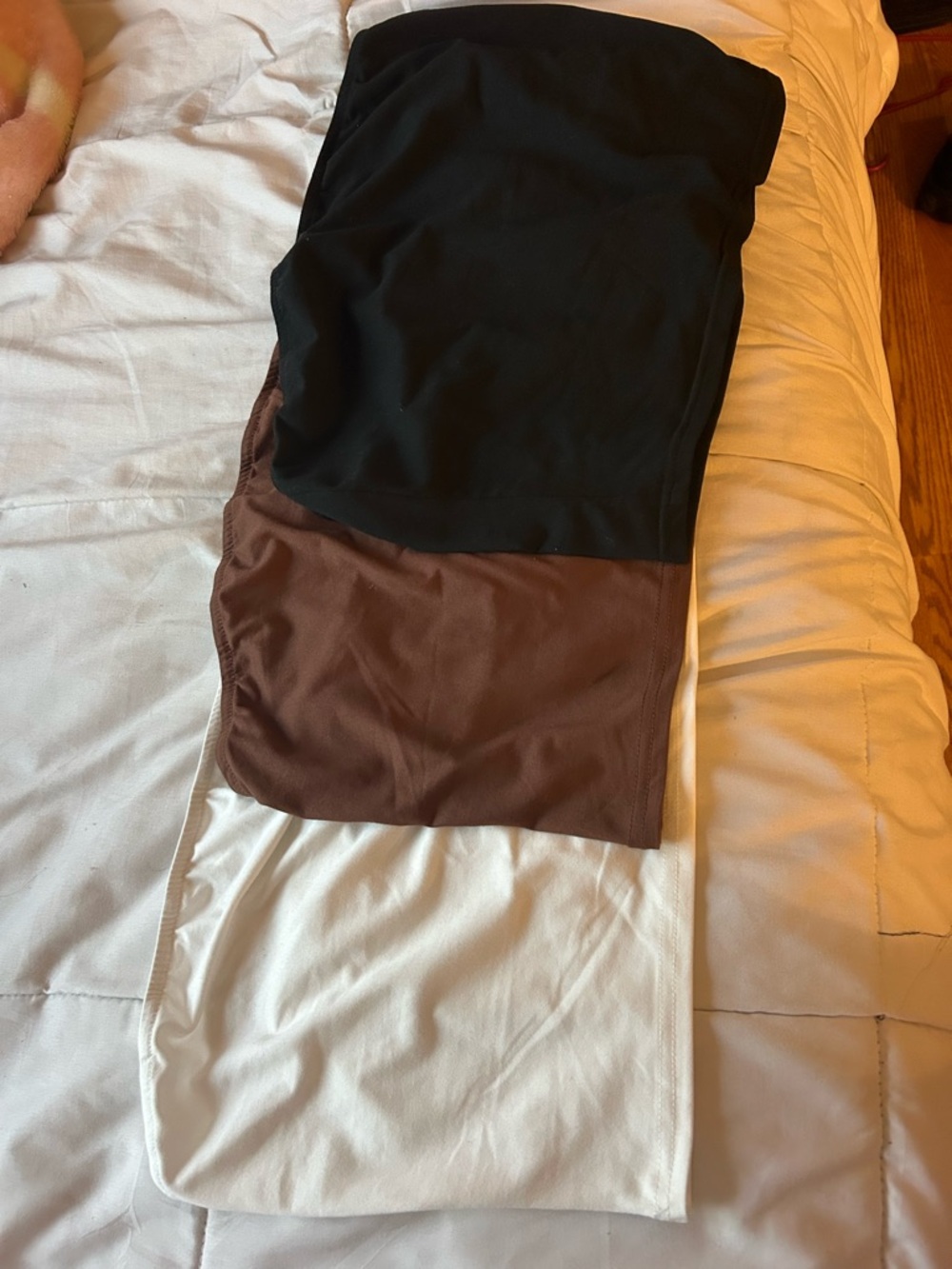 Colorblock Tube Tops Black, Brown & White